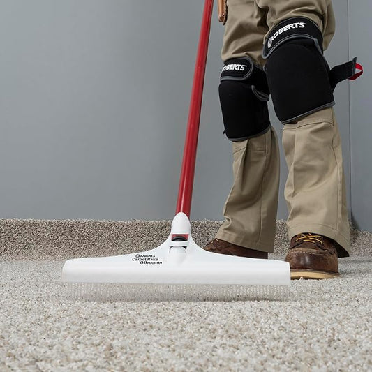 ROBERTS 12" Carpet Rake and Groomer with 51" Handle