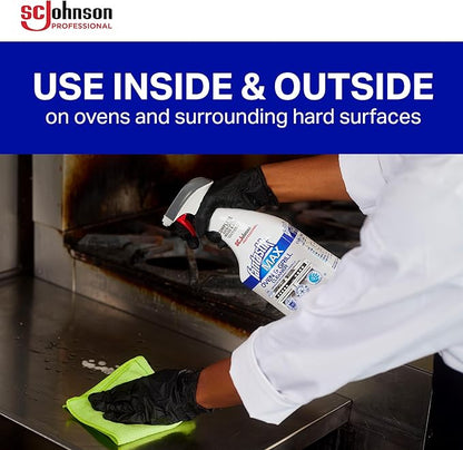 SC Johnson Professional Fantastik Max Oven & Grill Cleaner Spray, Cleans Inside and Out, 32 Fl Oz