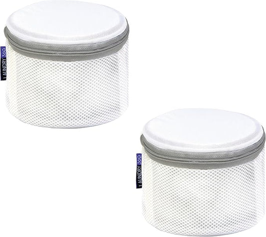 Laundry 360 2 Pack Bra Wash Bag | Laundry | Washing and Drying | Holds 4 Full Size Bras | Panties | Socks| Micro Mesh Fabric