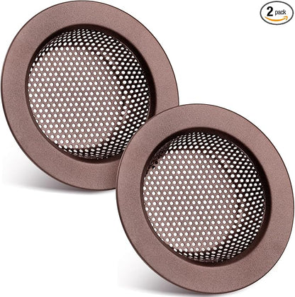 Retisee 2 Pcs Sink Strainer Stainless Steel Kitchen Sink Drain Strainer Basket Cover Mesh Hair Food Catcher, Large Wide Rim of 4.4 Diameter(Oil Rubbed Bronze)