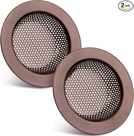 Retisee 2 Pcs Sink Strainer Stainless Steel Kitchen Sink Drain Strainer Basket Cover Mesh Hair Food Catcher, Large Wide Rim of 4.4 Diameter(Oil Rubbed Bronze)