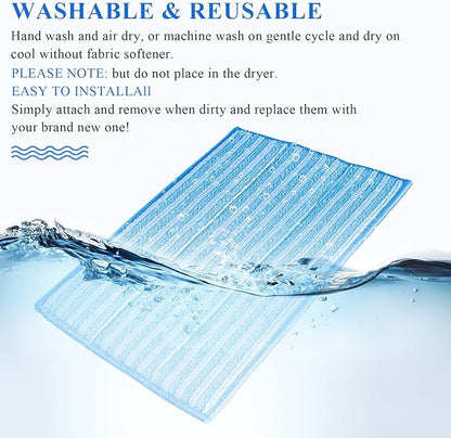 Ximoon RMF 4X Ultra Clean Pads Washable Steam Cleaning Mop Pads Replacement for Haan FS SI MS Steamers SI-40 SI-70 SI-35