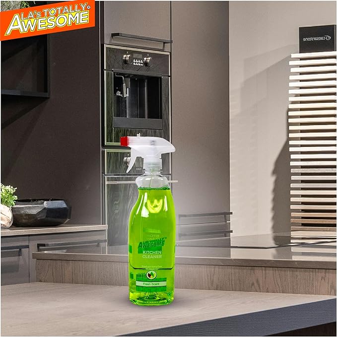 La's Totally Awesome All Purpose Cleaner 64 oz + Kitchen Cleaner Plant-Derived Spray 32oz (Pack of 3)