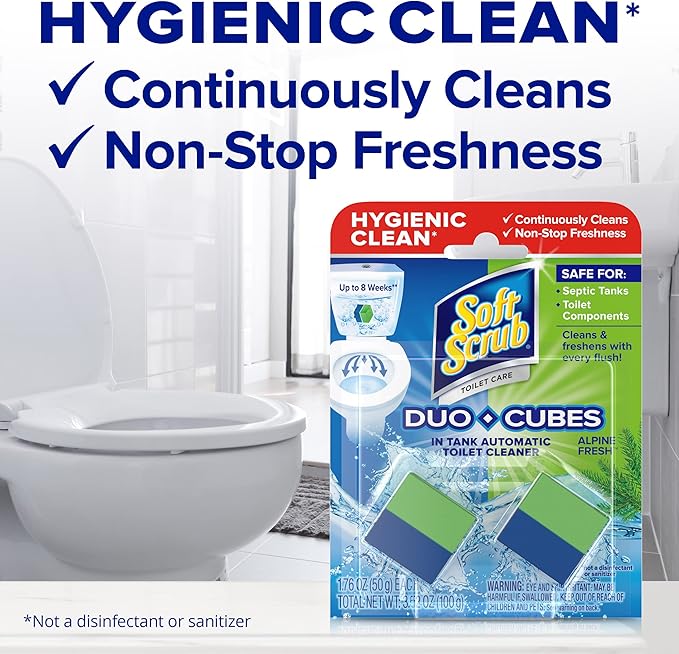 Soft Scrub In-Tank Toilet Cleaner Duo-Cubes, Alpine Fresh, 2 Count
