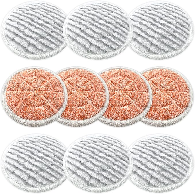 Eifrthe 10-Pack S7000 Replacement Steam Mop Pads,Compatible with Shark S7001 S7000AMZ, S7000 S7001TGT S7201 S7005 S7020 S8001 S8201 Series Steam Mop Pads,Steam & Scrub All-in-One Scrubbing Mop Pads