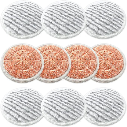 Eifrthe 10-Pack S7000 Replacement Steam Mop Pads,Compatible with Shark S7001 S7000AMZ, S7000 S7001TGT S7201 S7005 S7020 S8001 S8201 Series Steam Mop Pads,Steam & Scrub All-in-One Scrubbing Mop Pads