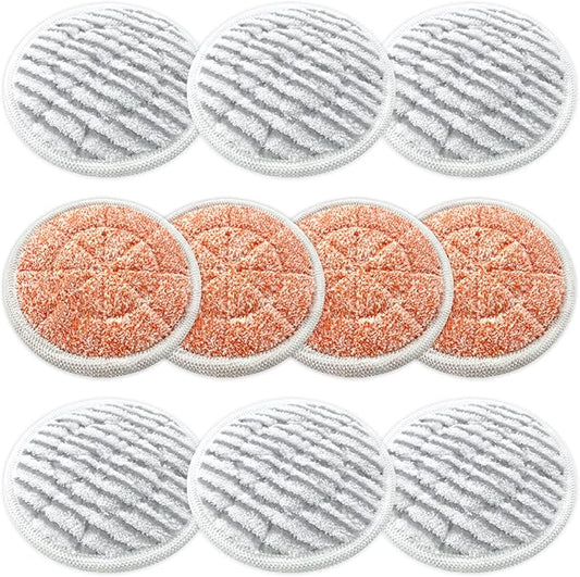 Eifrthe 10-Pack S7000 Replacement Steam Mop Pads,Compatible with Shark S7001 S7000AMZ, S7000 S7001TGT S7201 S7005 S7020 S8001 S8201 Series Steam Mop Pads,Steam & Scrub All-in-One Scrubbing Mop Pads