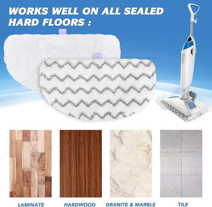 Tidy Monster 2 Pack Replacement Steam Mop Pads Compatible with Bissell PowerFresh Steam Mop, Fits Models 1940, 1806, 1544, 1440, Microfiber Scrubbing Pads for Sealed Hard Floors (1 Scrub + 1 Soft)