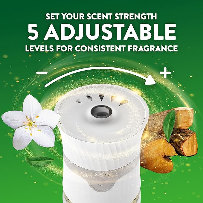 AIR WICK® Plug In Scented Oil Air Freshener Refill Pack - 4 Count Oil Refills Warm Woods & Jasmine 4 ct., Essential Oils
