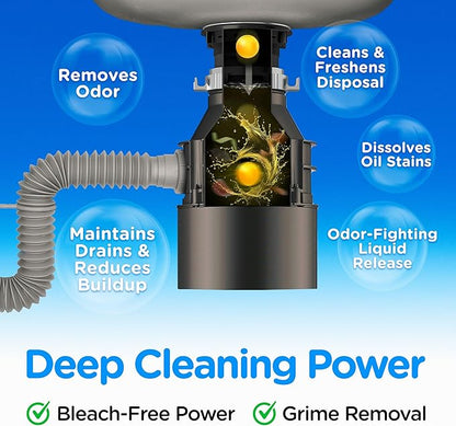 COMPAC HOME Plink Garbage Disposal Cleaner and Deodorizer, Air Fresheners for Garbage Disposal, Orange Scent, Home Cleaning Products for Kitchen Sink and Clogged Drains, Pack of 2-40 Count Total