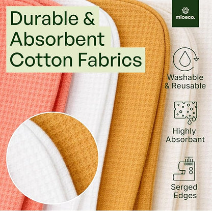 24 Pack Multicolored Reusable Paper Towels - Nature Friendly - Organic Cotton Alternative - Thick, Strong, Paperless Kitchen Dish Cloths - Reusable Napkins - Dish Towels - Cloth Napkin