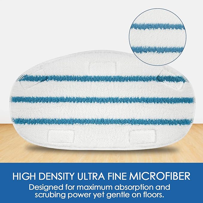 10 Pack Replacement Steam Mop Pads Cleaning Pad Fit for PurSteam ThermaPro Steam Mop Cleaner10-in-1 and Thermapro 211 steam mop