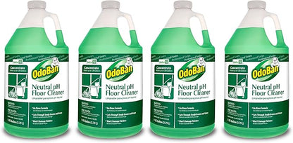 OdoBan Professional Series Neutral pH No Rinse Floor Cleaner Concentrate, Made in the USA, 4 Gallons