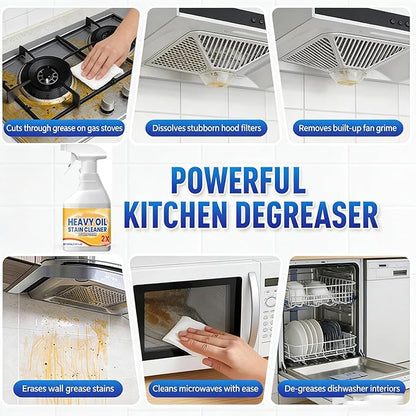 Kitchen Cabinet Cleaners and Polishers, 3.38 Oz All in One Cabinet Cleaner, Heavy Oil Cleaner Stain, For Stove,Oven,Dishwasher, Tiles (1Pcs)