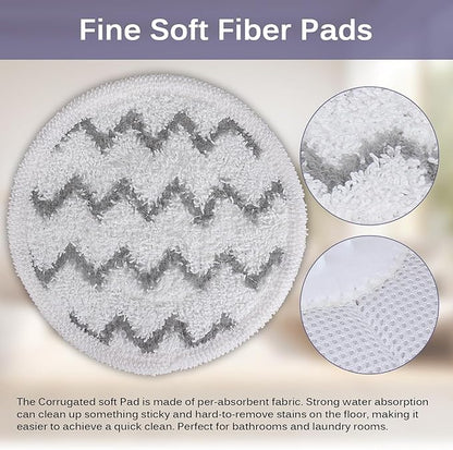 Sgizoku Steam Mop Replacement Pads for Shark S8201 S8001 S7000 S7000AMZ S7001 S7001TGT S7000 S7201 S7000C Series Steam & Scrub All-in-One Hard Floor Reusable Mop Head Refill - #: XKITP7000 (6+2+2+2)