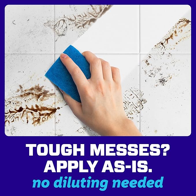 Mr. Clean Antibacterial All Purpose Cleaner, Floor Cleaner for Mopping Home, Bathroom, & Kitchen, Cleaning Liquid for Mop & Bucket, Cleaning Supplies, Multi-Surface Dilutable, Lemon, 99oz