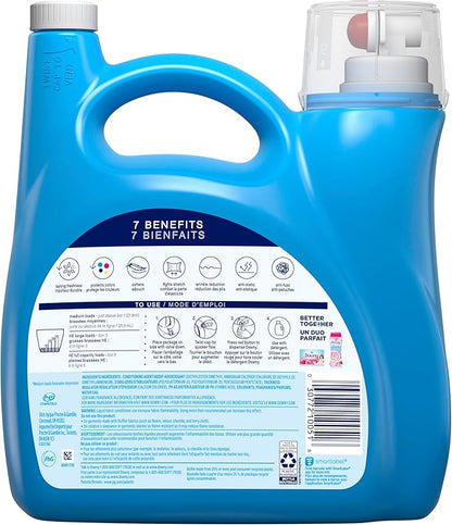 Downy Liquid Fabric Softener,April Fresh 2-in-1 Fresh & Soft,140 Fl Oz,190 Loads,Fabric Conditioner For Freshness And Softness,(Pack of 2)
