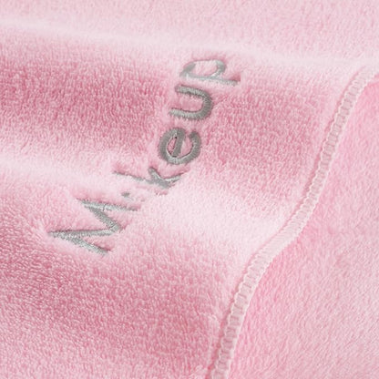 Arkwright Makeup Remover Cloths 6 Pack - Microfiber Coral Fleece Face Towels, Ultra Soft Reusable Washcloths, Gentle Facial Cleansing for Waterproof Makeup, 13 x 13, Pink