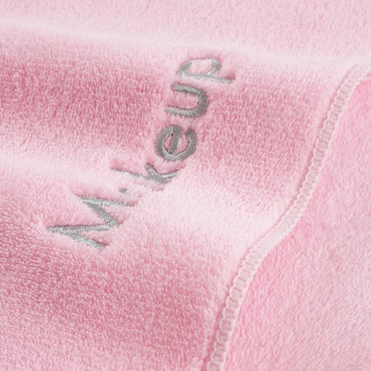 Arkwright Makeup Remover Cloths 6 Pack - Microfiber Coral Fleece Face Towels, Ultra Soft Reusable Washcloths, Gentle Facial Cleansing for Waterproof Makeup, 13 x 13, Pink
