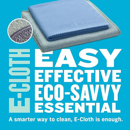 E-Cloth Kitchen Cleaning Kit, Premium Microfiber Cleaning Cloth with Scrubber, Ideal Cleaning Supplies for Kitchen Sinks and Dish Scrubber, 100 Wash Guarantee, 2 Cloth Set
