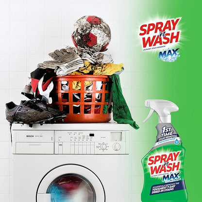 Spray N’ Wash Max Stain Remover Spray, Laundry Pre-Treat for Tough Stains, 16oz (3-count)