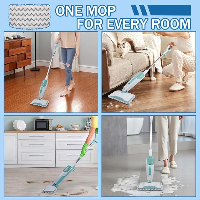 Steam Mop Replacement Pads Compatible with Shark S1000, S1000A, S1000C, S1000WM, 6 Pack Reusable Microfiber Mop Pads for Hardwood and Tile Floors, Ideal for Pet and Kid Friendly Homes