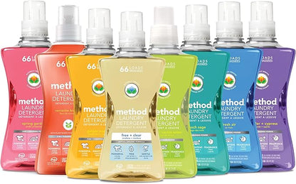 Method Liquid Laundry Detergent, Ginger Mango, 66 Loads Per Bottle, Hypoallergenic + Stain Remover, 53.5 Fl Oz (Pack of 1)