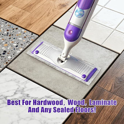 10 Pack Disposable Mopping Pads Refills for Swiffer PowerMop Multi-Surface & Wood Mops, Spray Clean Pads Replacement for Floor Cleaning（Purple Without Handle）