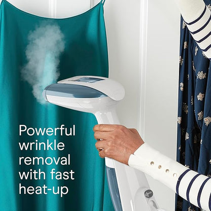 Conair Handheld Garment Steamer for Clothes, Turbo ExtremeSteam 1875W Fabric Clothes Steamers, Hand Steamer for Clothes, Portable Handheld Garment Steamers for Clothes, Handheld Steamer, Blue