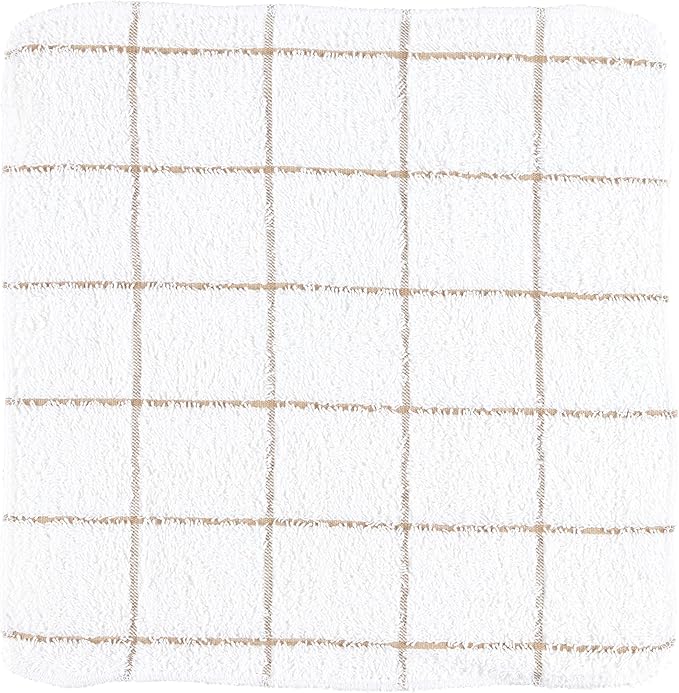 Arkwright Dish Towels for Kitchen - (Bulk Case of 144) Soft, 100% Cotton Terry Dishcloths, Highly Absorbent & Quick Dry, Washcloths for Washing, Drying, and Cleaning Dishes, 12 x 12 in, Tan