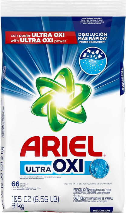 Ariel Ultra Oxi Powder Laundry Detergent, Original Scent, 105 oz, 66 Loads
