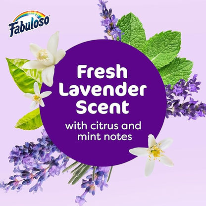 Fabuloso 2X Multi-Purpose Cleaner, No Rinse Floor Cleaner, Long-Lasting Freshness, Light Lavender Scent, 56 fl oz