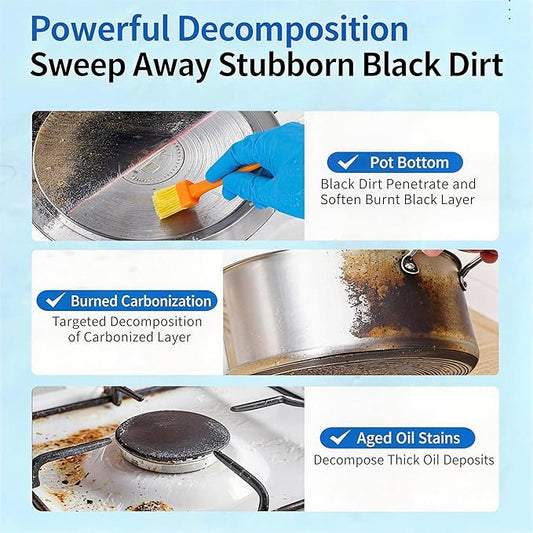 Heavy Oil Stain Cleaner, Pot Bottom Black Stain Cleaner,Stainless Steel Cleaning & Polishing, Powerful Kitchenware Cleaner, Multi-purpose Cleaner for Cookware (400, Grams)