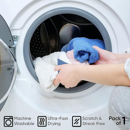 Superio Microfiber Cleaning Cloth for Cars, Kitchen Cleaning Cloths, 16" Micro Fiber Towels for House, Bathroom Absorbent All-Purpose Streak-Free lint-Free Wash Cloths (2 Pink, 2 Blue, 2 Orange)