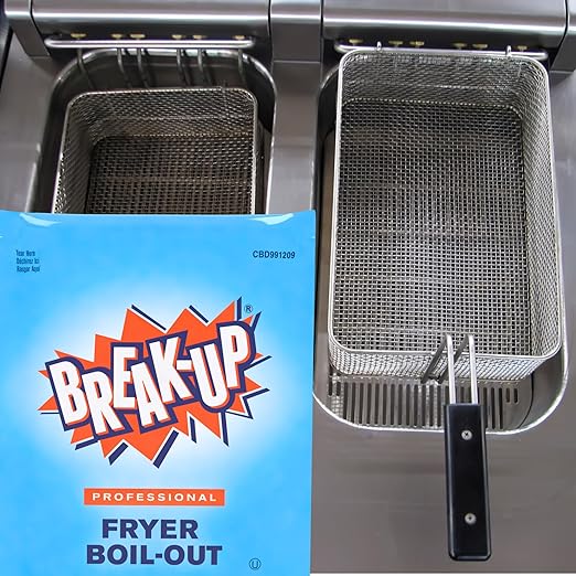 Diversey Break-Up Professional Fryer Boil-Out Cleaner Liquid, Heavy-Duty Food Service Fryer Degreaser, Removes Carbonized Grease, Portion-Control Packets, 2 oz (Case of 36)