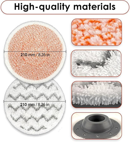 (6 Pack) 3897A Replacement Mop Pads for Bissell SpinWave SmartSteam Scrubbing Steam Mop 3897A 3712C 3712W, Spinning Scrubbing Mop Pads, Heavy Duty Scrubby Mop Pad 6 Pieces