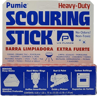PUMIE Heavy Duty Pumice Scouring Stick, Extra Strong Pumice Cleaning Stone for Tough Bathroom, Kitchen Stains & Grills, Scouring Stick for Cleaning Toilet Rings Stain & Hard Water Rings - (Pack of 18)