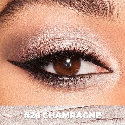 FOCALLURE Shimmer and Matte Cream Eyeshadow Stick,Smooth Brilliant Eye Brightener Pencil for Women,Long Lasting Waterproof Eye Shadow and Liners Makeup,CHAMPAGNE