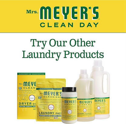 MRS. MEYER'S CLEAN DAY Dryer Sheets,Fabric Softener,Reduces Static,Infused with Essential Oils,Honeysuckle,80 Count (Pack of 12)