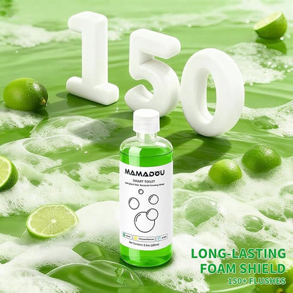 MAMADOU Smart Toilet Foaming Agent 285ml 2Pack Splash Proof Special Foam Shield Toilet Bowl Cleaner Stain-Resistant Cleaning Liquid For Fresh Bathroom Lime scent