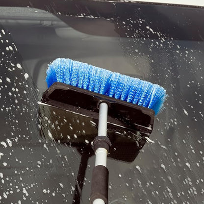 Unger - 964810 Professional HydroPower Soft Brush with Squeegee, 10" Blue