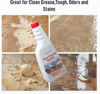 roborock Official Floor Cleaning Solution, Floor Cleaner for Hardwood Tile Hardfloor, Compatible Robot Vacuums with Mopping and Wet Dry Vacuum, 16.2 FL OZ, Dilution Ratio 1:200