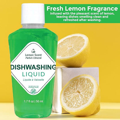 World Amenities Dishwashing Soap 1.7oz - Pack of 90 - Travel Size Liquid for Vacation Rental Dishwashers