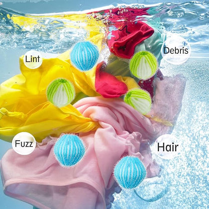 Pet Hair Remover for Laundry, Reusable Washing Machine Cleaner Tablets, Dog & Cat Hair Catcher Remover Tool for Clothing Bedding & Sheets (Blue/Green)