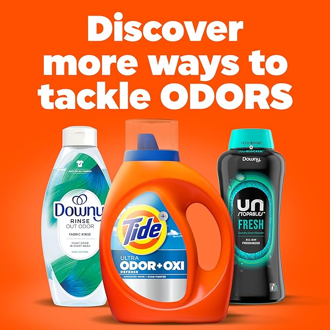Tide Ultra Odor Defense Plus Oxi Liquid Laundry Detergent, 132 fl oz, 94 Loads, Advanced Odor and Stain Fighting Laundry Detergent Liquid