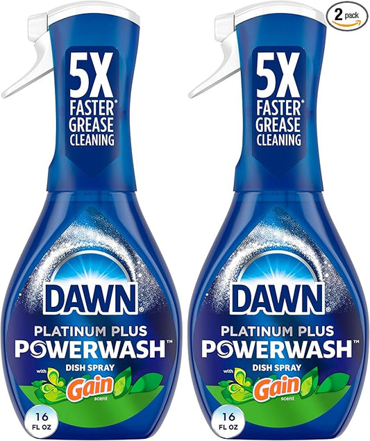 Dawn Powerwash Gain Original Dish Spray, Dish Soap Starter Kit, 16 Fl Oz, (Pack of 2)