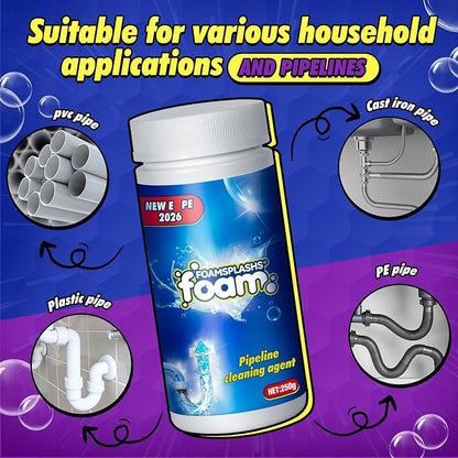 Drain Clog Remover, Wild Tornado Sink and Drain Cleaner, Pipe Dredging Agent, Sink & Toilet Clog Remover, Mild Formula Cleaning for Kitchen & Bathroom Cleaning (7.5 FL OZ (Pack of 1), Unscented)
