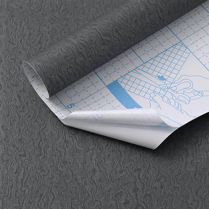 Heroad Grey Peel and Stick Wallpaper Modern Contact Paper Dark Grey and Black Wall Paper Renter Friendly Removable Vinyl Self-Adhesive Waterproof for Bathroom Bedroom Cabinet and Drawer 15.7" x 393"