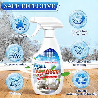 Highly Effective Removal Spray, Wall Cleaner Spray 8.46 Fl.oz, Multi-Surface Cleaning Solution, Dirt, Dust and Stain Remover, for Wood, Tile, Fabric, Bathrooms, Kitchens