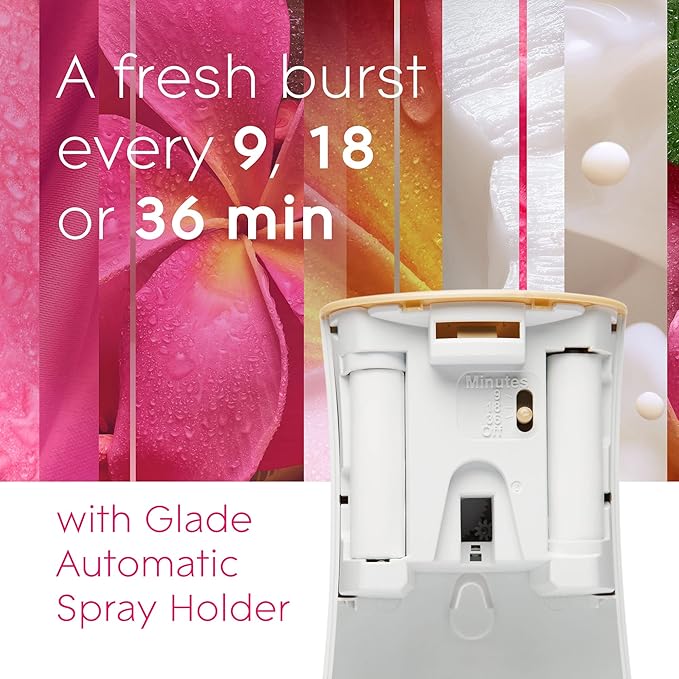 Glade Automatic Spray Refill, Air Freshener for Home and Bathroom, Tropical Blossoms, 6.2 Oz, 3 Count